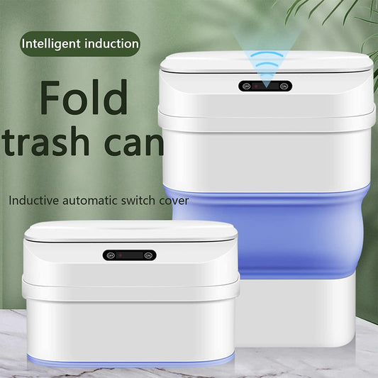 Intelligent Folding Trash Can Small Creative Sensor Trash Can