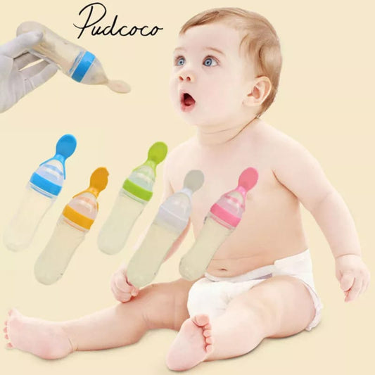 Silicone Baby Food Dispensing Spoon Feeder